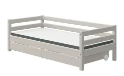 FLEXA Bett mit 2 Schubladen Flexa Classic | Kiefer, Grau