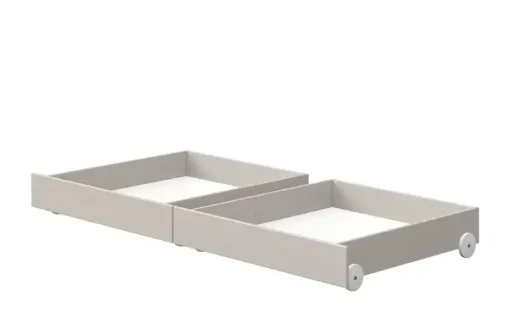 FLEXA Bett mit 2 Schubladen Flexa Classic | Kiefer, Grau