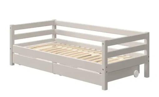 FLEXA Bett mit 2 Schubladen Flexa Classic | Kiefer, Grau