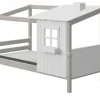 FLEXA Bettgestell Flexa Classic Haus | 90x200 cm, Kiefer, Grau, Weiß