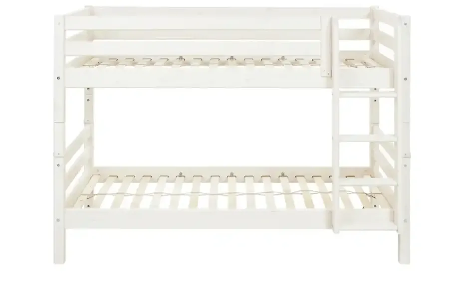 FLEXA Etagenbett Flexa Classic | Senkrechte Leiter, Kiefer, Weiß