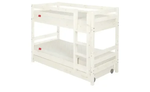 FLEXA Etagenbett mit 2 Schubladen Flexa Classic | Kiefer, Weiß