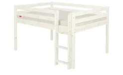 FLEXA Halbhohes Bett Flexa Classic | senkrechte Leiter, 140x200 cm