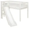 FLEXA Halbhohes Bett mit Rutsche Flexa Classic | Kiefer, Weiß
