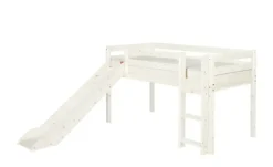 FLEXA Hochbett Flexa Classic | senkrechte Leiter, Weiß, Kiefer