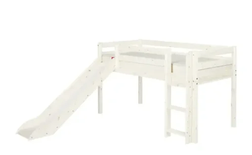 FLEXA Hochbett Flexa Classic | senkrechte Leiter, Weiß, Kiefer