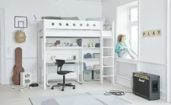 FLEXA Hochbett mit senkrechter Leiter Flexa White | Weiß