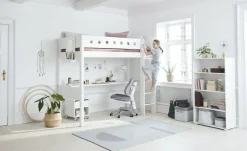 FLEXA Hochbett mit senkrechter Leiter Flexa White | Weiß