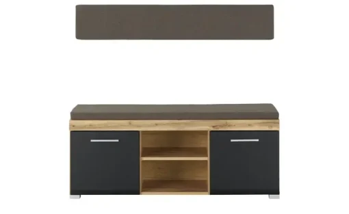 Garderobenbank Cortina | Schwarz, matt | Möbel Höffner