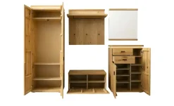 Garderobenkombination 5 teilig Woodland | Wildeiche