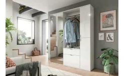 Garderobenkombination Projekt X | Weiß, hochglanz