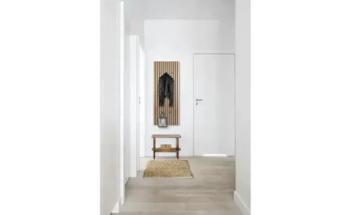 Garderobenpaneel Caluma | Eiche Artisan (Nachbildung), Schwarz, 50 cm