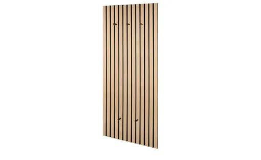 Garderobenpaneel Caluma | Eiche Artisan (Nachbildung), Schwarz, 50 cm