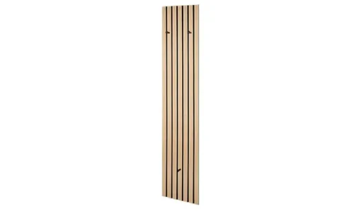 Garderobenpaneel Caluma | Eiche Artisan (Nachbildung), Schwarz, 25 cm