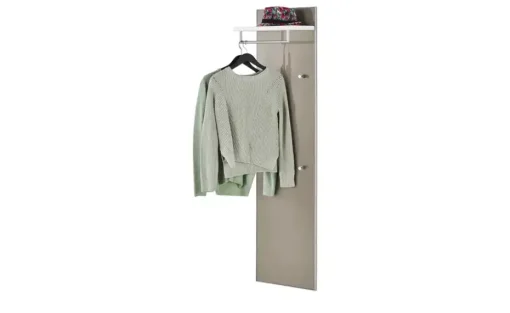 Garderobenpaneel Duna | BH 42 x 170 cm, Taupe, Weiß