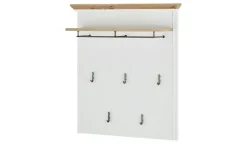 Garderobenpaneel Varese | Pinie (Nachbildung), Weiß, Asteiche (Nachbildung)