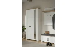Garderobenschrank Toneo | Eiche (Nachbildung), Weiß