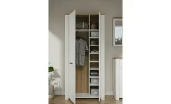 Garderobenschrank Toneo | Eiche (Nachbildung), Weiß