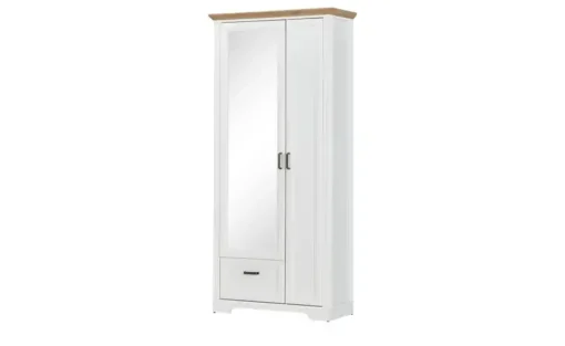 Garderobenschrank, 2-türig Varese | Pinie (Nachbildung), Weiß, Asteiche (Nachbildung)