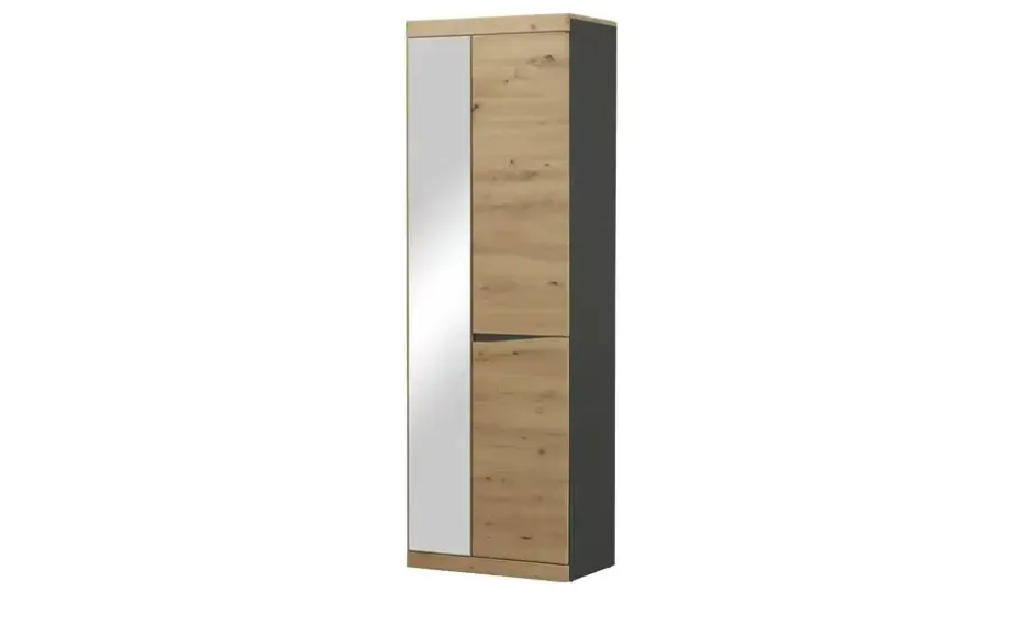 Garderobenschrank Turino Neo | Asteiche (Nachbildung), Anthrazit