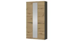 Garderobenschrank Turino Neo | Asteiche (Nachbildung), Anthrazit