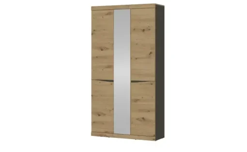 Garderobenschrank Turino Neo | Asteiche (Nachbildung), Anthrazit