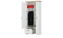 Garderobenschrank Varese | Pinie (Nachbildung), Weiß, Asteiche (Nachbildung)
