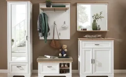 Garderobenschrank Varese | Pinie (Nachbildung), Weiß, Asteiche (Nachbildung)