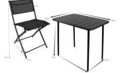 Gartenmöbel 5er-Set | Schwarz, Schwarz | Möbel Höffner