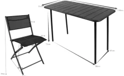 Gartenmöbel 7er-Set | Schwarz, Schwarz | Möbel Höffner