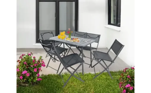 Gartenstuhl 6er-Set | Schwarz, Schwarz | Möbel Höffner