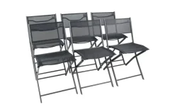 Gartenstuhl 6er-Set | Schwarz, Schwarz | Möbel Höffner
