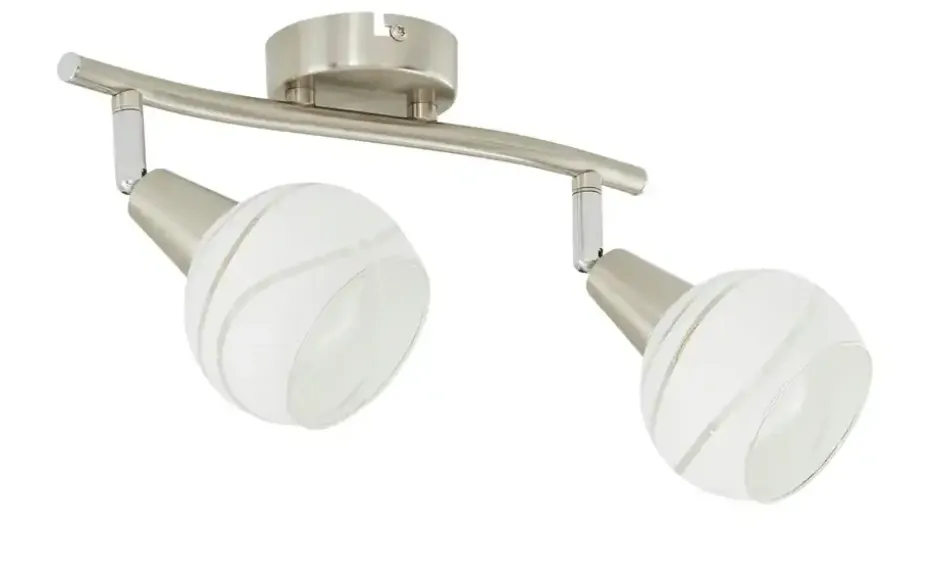 Globo Lighting Deckenstrahler, 2-flammig, Glas weis/transparent