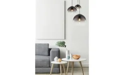 Globo Lighting Pendelleuchte, 3-flammig, Rauchglas-Kugeln