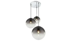 Globo Lighting Pendelleuchte, 3-flammig, Rauchglas-Kugeln