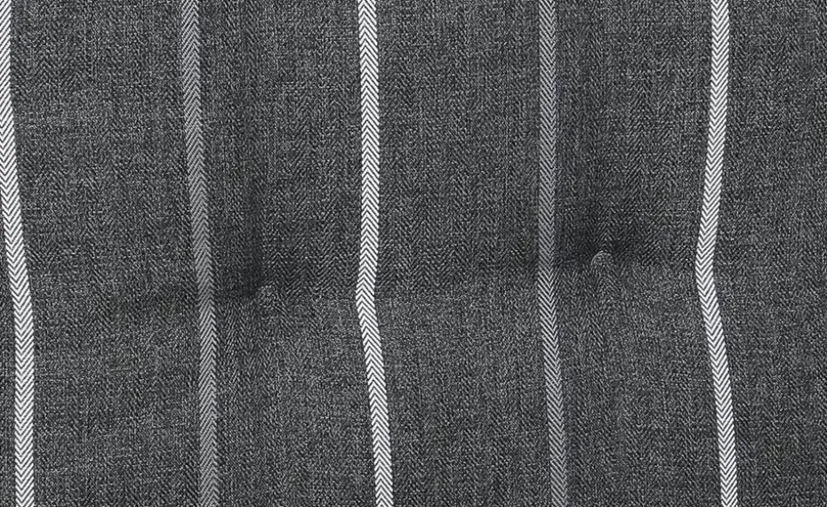 GO-DE Wendeauflage Lines | Niederlehnerauflage, Dunkelgrau, Weiß