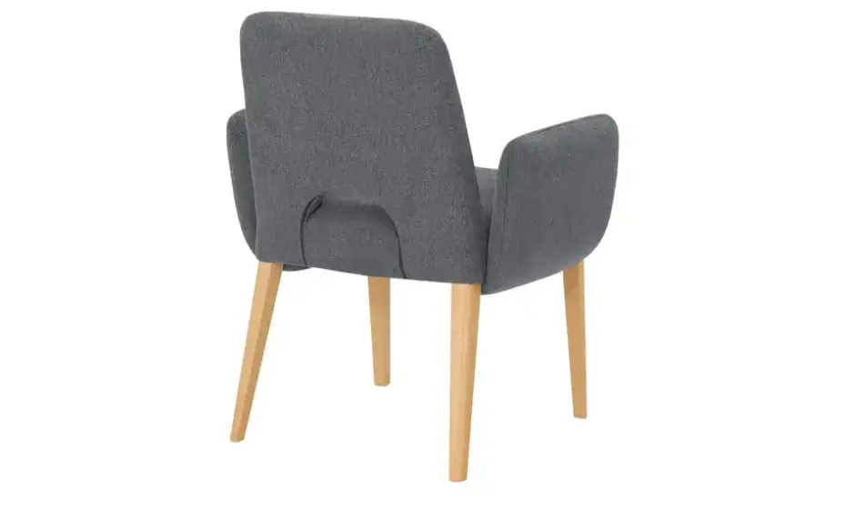 Gray & Jones Esszimmerstuhl mit Bezugskombi Ansgar | Anthrazit, Armlehne