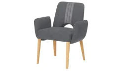 Gray & Jones Esszimmerstuhl mit Bezugskombi Ansgar | Anthrazit, Armlehne