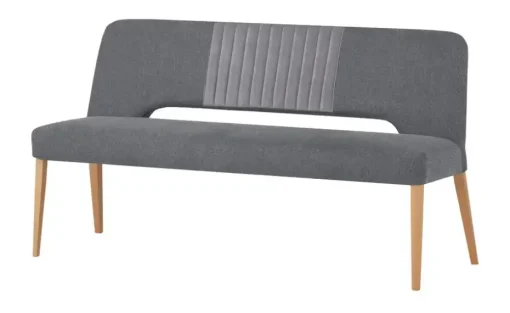 Gray & Jones Polsterbank mit Bezugskombi Ansgar | Buche, lackiert, Anthrazit