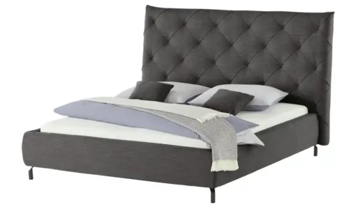 Gray & Jones Polsterbettgestell Tierra Fuego | Schwarz, 140 cm