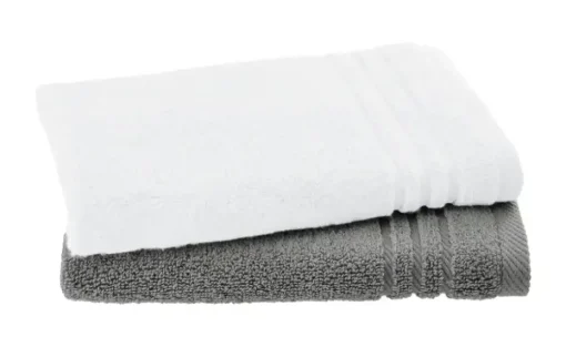 Gästetuch (30 x 50cm), 2er-Set Anthrazit-Weiß Soft Cotton