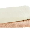 Gästetuch (30 x 50cm), 2er-Set Hellorange-Creme Soft Cotton