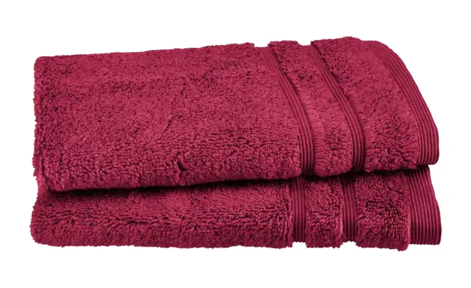 Gästetuch (30 x 50cm), 2er-Set Rubinrot Kuschel Wuschel