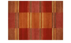 Handgeknüpfter Naturteppich Sensation Silk Soya | 70x140 cm, Rot, Orange