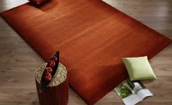 Handgeknüpfter Naturteppich Vinciano Tami | 70x140 cm, Orange