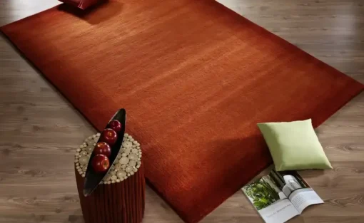 Handgeknüpfter Naturteppich Vinciano Tami | 70x140 cm, Orange