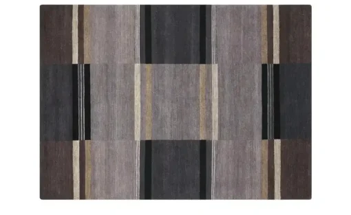 Handgeknüpfter Naturteppich Sensation Silk Soya | 70x140 cm, Dunkelgrau