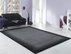 Handgeknüpfter Naturteppich Vinciano Tami | 70x140 cm, Dunkelgrau