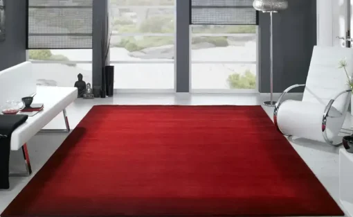Handgeknüpfter Naturteppich Vinciano Tami | 200x250 cm, Dunkelrot