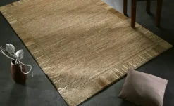 Handgeknüpfter Naturteppich Sensation Silk Rekhi | 90x160 cm, Beige